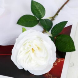 Цветок искусственный &quot;Роза Прима&quot; 11х45 см белый