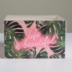 Коробка для капкейка Life is beautiful, 16 × 16 × 10 см