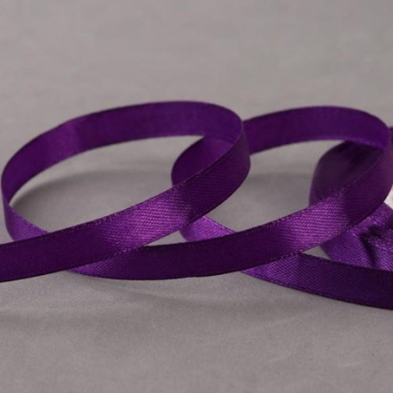 Лента атласная, 10 мм × 23 ± 1 м, цвет фиолетовый №46