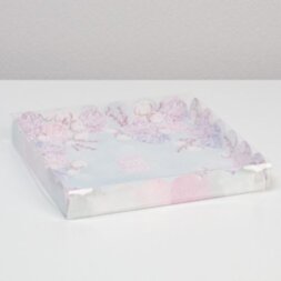 Коробка для кондитерских изделий с PVC-крышкой «Мечтай!», 21 × 21 × 3 см