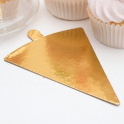 Сольерка треугольник, с держателем, золото, 9 х 12 см, 0,8 мм