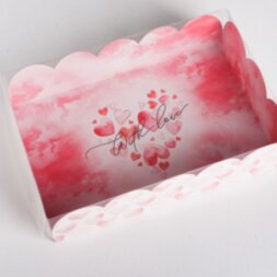 Коробка подарочная с PVC-крышкой «Для любимых», 20 × 30 × 8 см