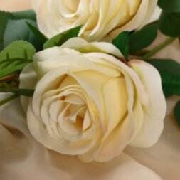 Цветы искусственные &quot;Роза роскошь&quot; 9х63 см, белый