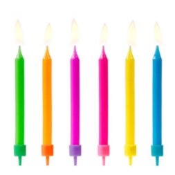 Свечи  для торта цветные 11см (6шт)