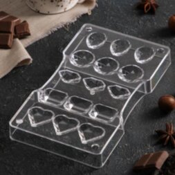 Форма для шоколада «Джемма», 15 ячеек, 20×12×2,5 см