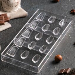 Форма для шоколада «Драгоценные камни», 33×16,2 см, 15 ячеек