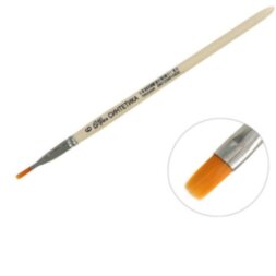 Кисть Синтетика Плоская № 6 (ширина обоймы 6 мм; длина волоса 10 мм), деревянная ручка, Calligrata