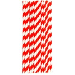 Трубочки для коктейля «Спираль», набор 25 шт., цвет красный