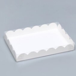 Коробочка для печенья, белая, 22 х 15 х 3 см