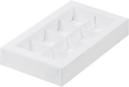Коробка для конфет с вклееннымт окном 190*110*30 (8) (белая)