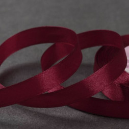 Лента атласная, 12 мм × 23 ± 1 м, цвет вишнёвый №37