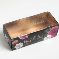 Коробка для сладостей With love, 14,5 х 5 х 6 см