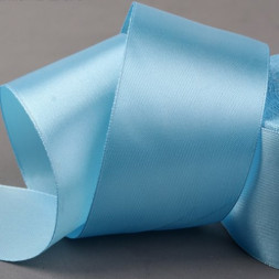 Лента атласная, 50 мм × 33 ± 2 м, цвет голубой №073