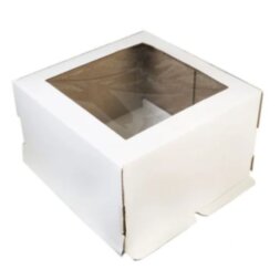 Коробка бел для торта 3кг 300*300*190 с ОКНОМ (50шт)