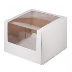 Коробка для тортов с увеличенным окном 300х300х220