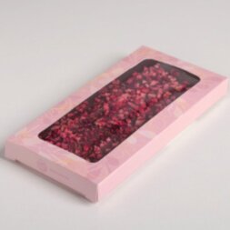 Коробка для шоколада «Радуй себя», с окном, 17,3 × 8,8 × 1,5 см