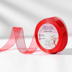 Лента капроновая, 20 мм, 20 ± 1 м, цвет красный №26