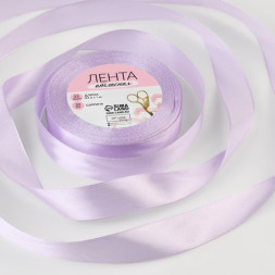 Лента атласная, 20 мм × 23 ± 1 м, цвет нежно-сиреневый №44