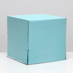 Кондитерская упаковка, без окна,голубая, 30 х 30 х 30 см