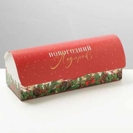 Коробка под кекс &quot;Подарок&quot;, 9 х 9 х 24,5 см