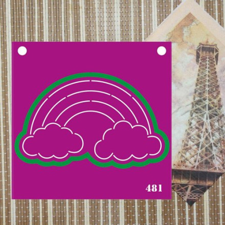Трафарет и форма №481 (Радуга)(Трафарет+форма)