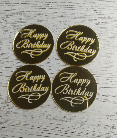 Топпер бирки  &quot;Happy Birthday&quot;