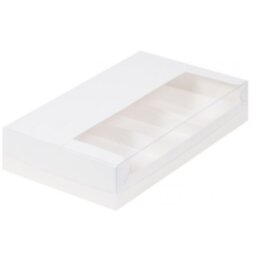 Коробка для эклеров и эскимо с пластиковой крышкой 250*150*50 мм (кор 50шт)
