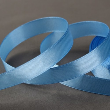 Лента атласная, 12 мм × 33 ± 2 м, цвет голубой №049