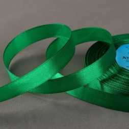 Лента атласная, 12 мм × 33 ± 2 м, цвет зелёный №019