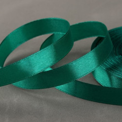 Лента атласная, 12 мм × 33 ± 2 м, цвет изумрудный №016