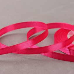 Лента атласная, 6 мм × 23 ± 1 м, цвет малиновый №28