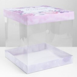 Складная коробка под торт «Моменты счастья», 30 × 30 см