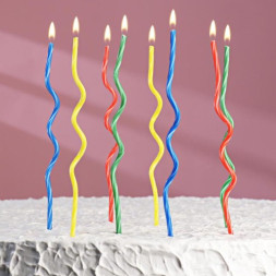 Свечи для торта, золотые, 16 шт., 6,5 х 0,5 см №2