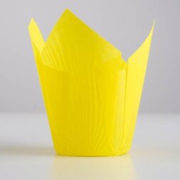 Форма бумажная «Тюльпан», желтая, 5 х 8 см