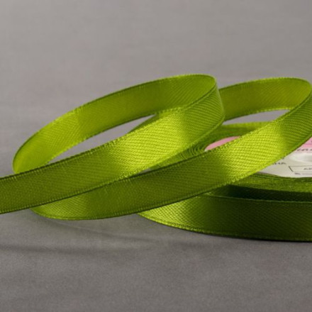 Лента атласная, 10 мм × 23 ± 1 м, цвет зелёный №143