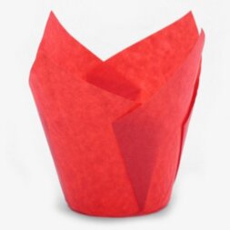 Форма бумажная «Тюльпан», красная, 5 х 8 см