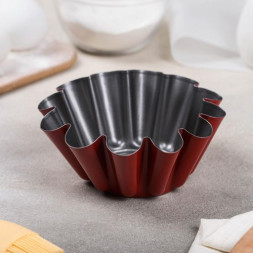Форма для ромовой бабы и кулича «Бутон» 14,5×6 см, антипригарное покрытие