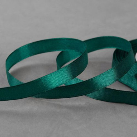 Лента атласная, 10 мм × 23 ± 1 м, цвет изумрудный №140