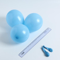 Шар латексный 5&quot;, стандарт, цвет голубой (25шт)