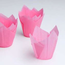 Форма бумажная «Тюльпан», розовый, 5 х 8 см