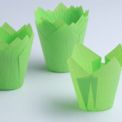 Форма бумажная «Тюльпан», Светло-зеленая, 5 х 8 см