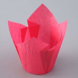 Форма бумажная «Тюльпан», темно-розовый, 5 х 8 см