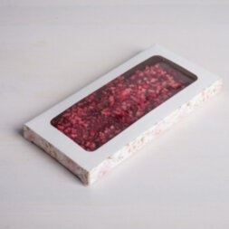 Коробка для шоколада «Нежность», с окном, 17,3 × 8,8 × 1,5 см