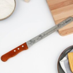 Нож для бисквита двусторонний «Вкусного дня», 38 х 3 см, лезвие 25 см