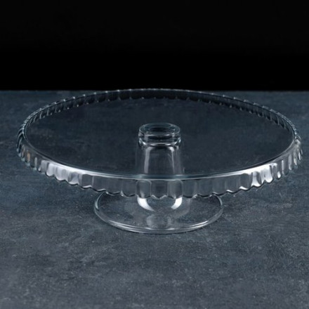 Подставка для торта на ножке Patisserie, d=28 см (с бортиком вниз)