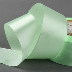 Лента атласная, 40 мм × 23 ± 1 м, цвет нежно-зелёный №80