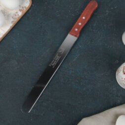 Нож для бисквита, ровный край, ручка дерево, рабочая поверхность 25 см (&quot;10&quot;)