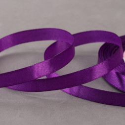 Лента атласная, 10 мм × 23 ± 1 м, цвет холодный фиолетовый №35