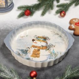 Блюдо для запекания Доляна «Рождественский снеговик», 28,8×25×4,3 см