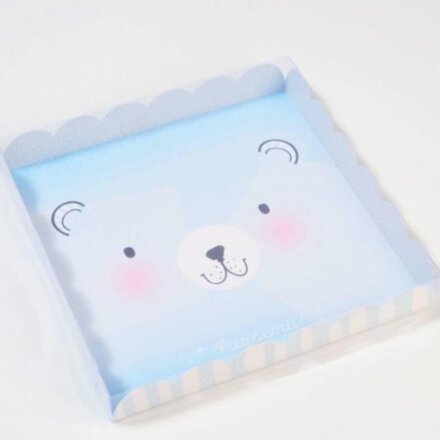 Коробка для кондитерских изделий с PVC-крышкой «Радости!», 21 × 21 × 3 см
